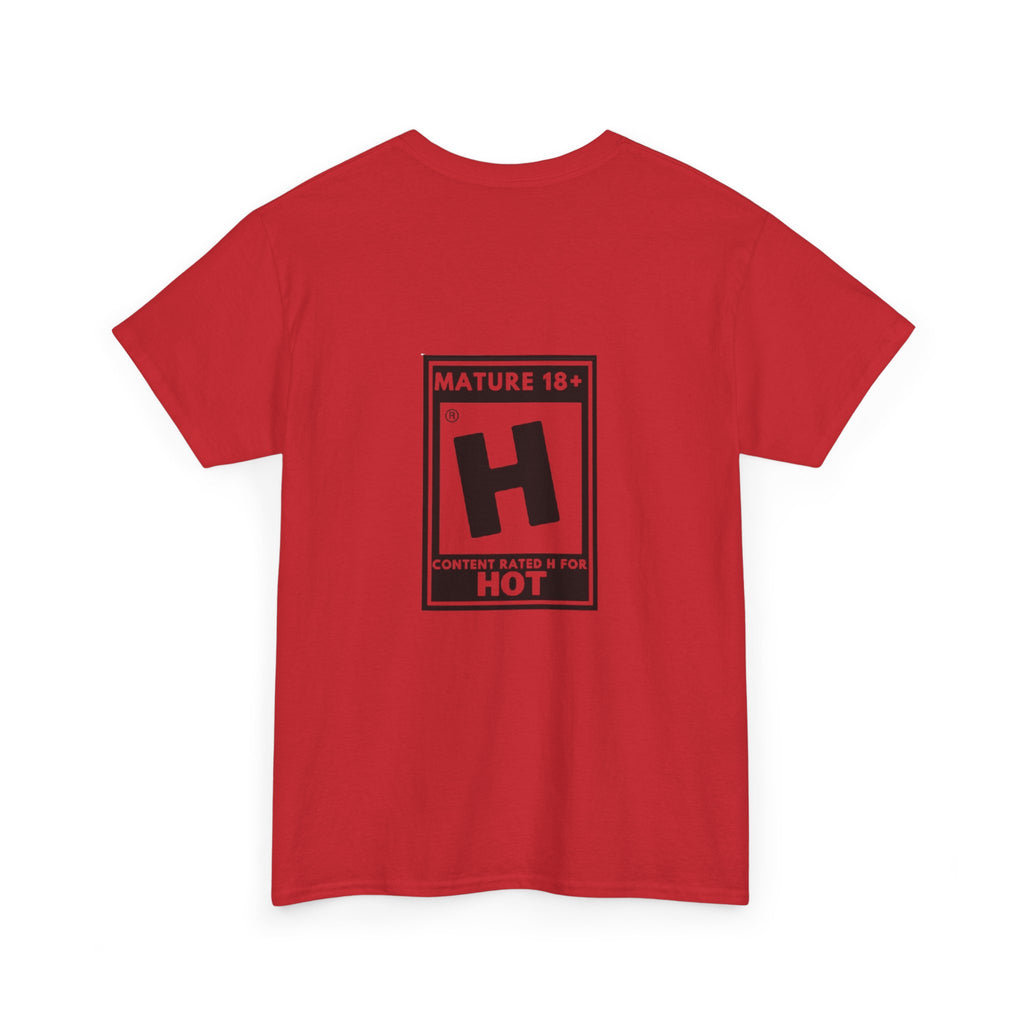 T-Shirt — Tee-shirt à imprimé 'Mature 18+ H: Contenu classé R pour Hot'