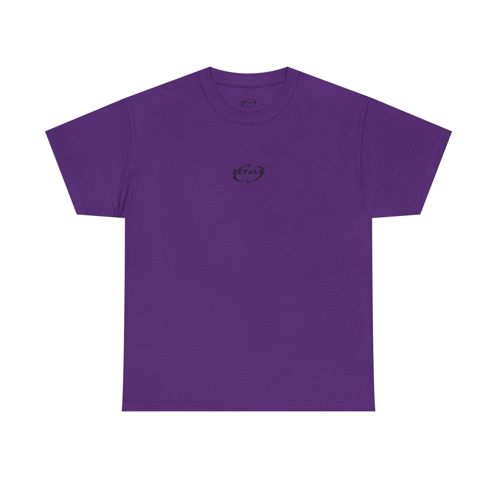 Revolt Minimalist Tee — Small Heart & Character Graphic