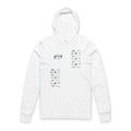 Minimal Cosmic Stars poetry hooded tee | long sleeve graphic top