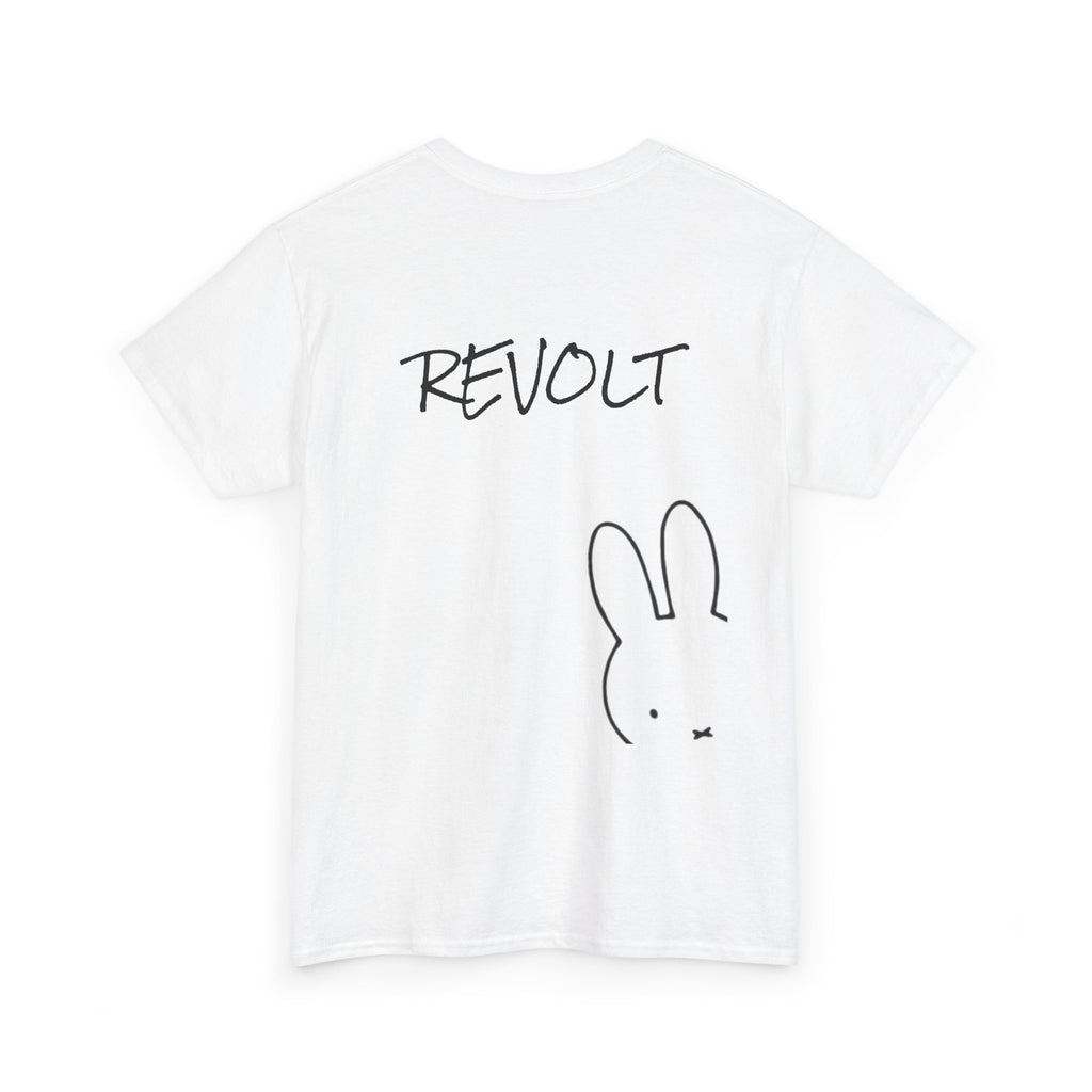 Revolt Bunny Tee — Minimal Graphic Rabbit T‑Shirt