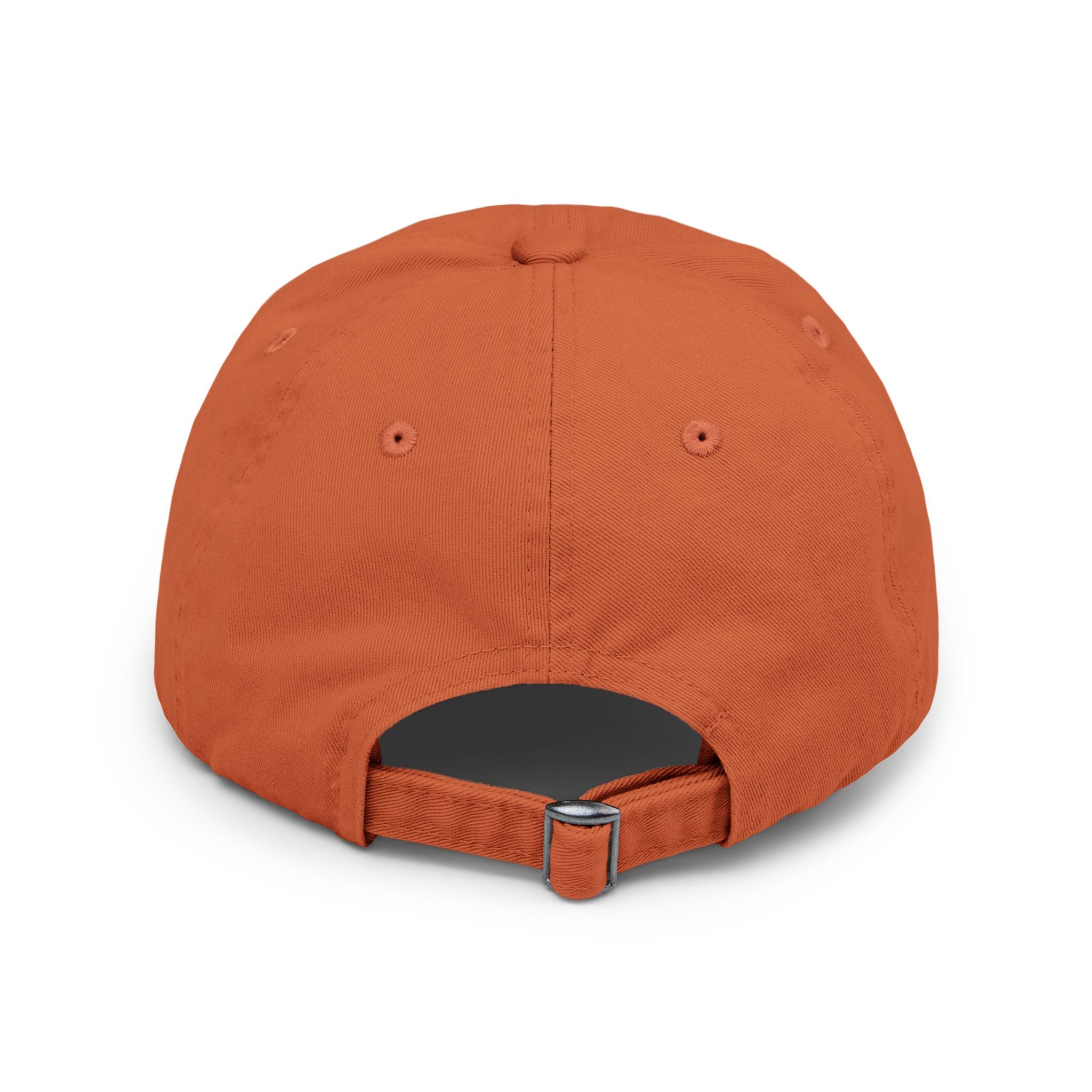 Distressed Black Baseball Cap with White Grunge Emblem
