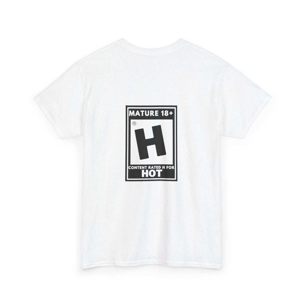 T-Shirt — Tee-shirt à imprimé 'Mature 18+ H: Contenu classé R pour Hot'
