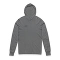 Hooded Long Sleeve Tee — Minimalist Angel Wing Silhouette Back Print