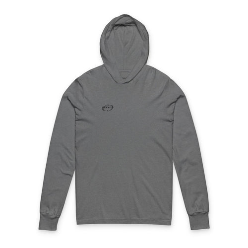 Hooded Long Sleeve Tee — Minimalist Angel Wing Silhouette Back Print