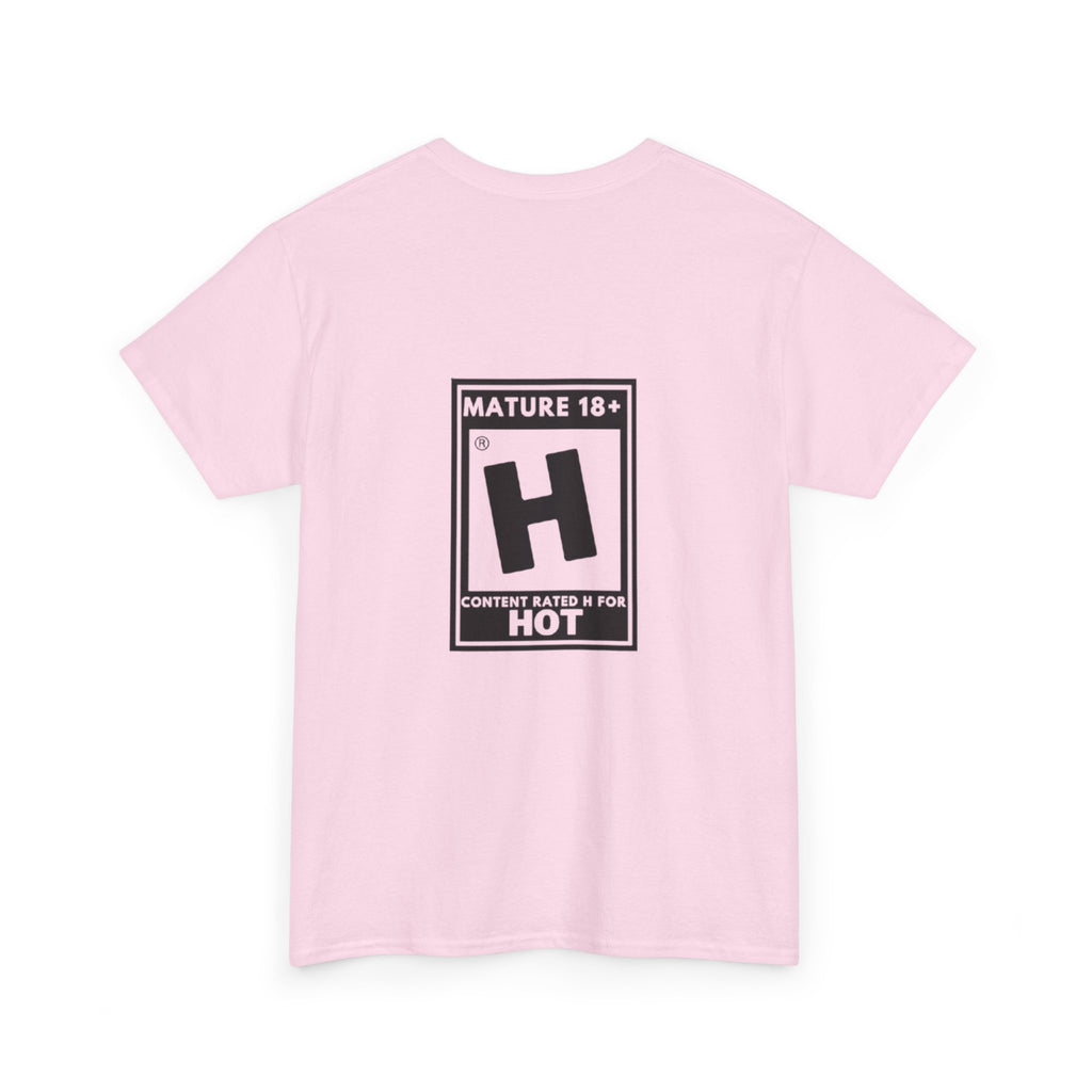 T-Shirt — Tee-shirt à imprimé 'Mature 18+ H: Contenu classé R pour Hot'