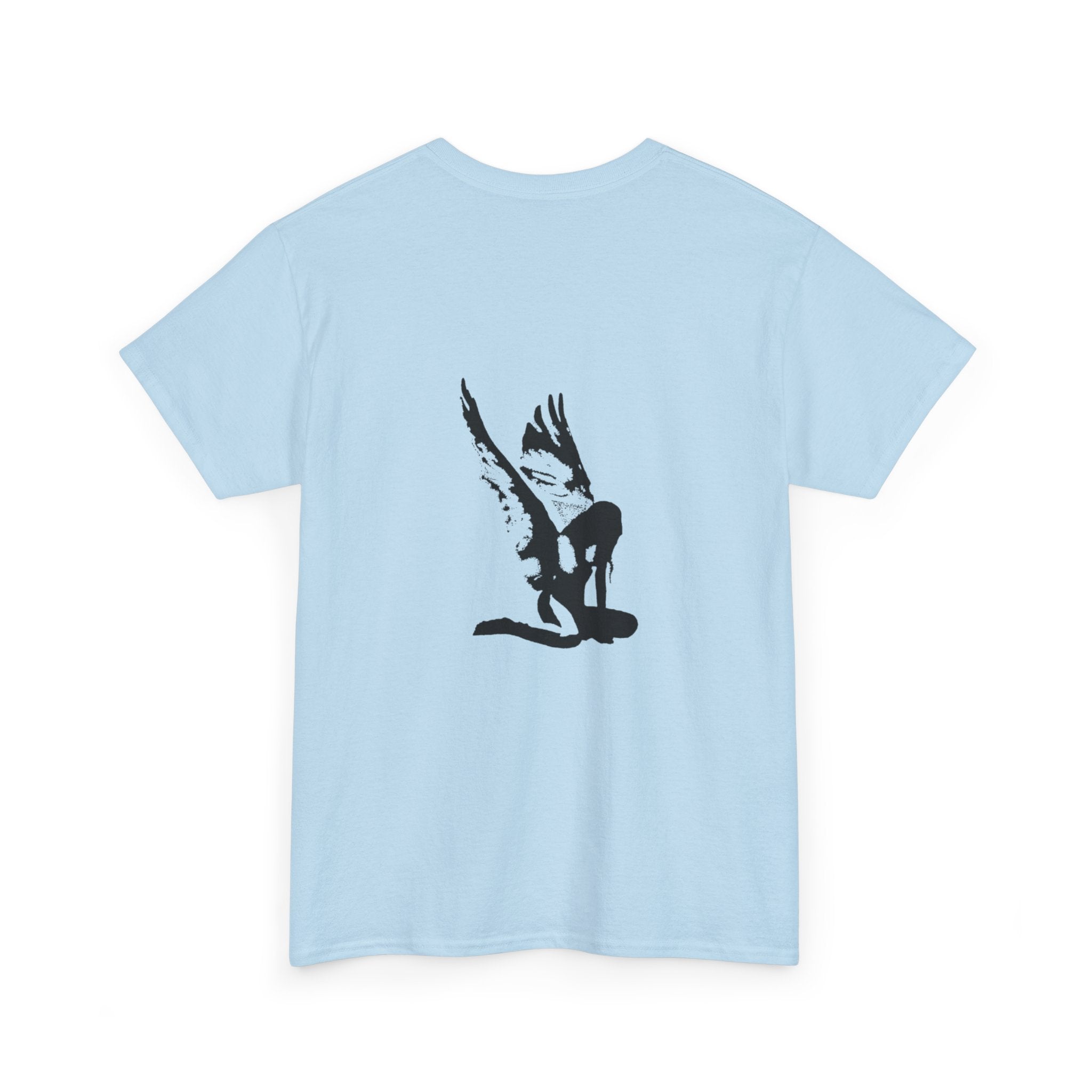 Angel Wings Graphic Tee — Fallen Angel Silhouette T-Shirt